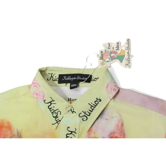 NWT KidSuper Studios Men’s Size Medium Multi Colored Printed 'Satin Shirt /711 - Picture 6 of 6